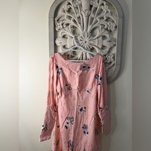 free people floral long sleeve dress size 10